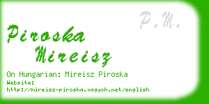 piroska mireisz business card